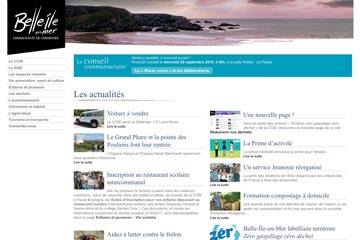 Le site de la Communauté de Communes de Belle-Île-en-Mer